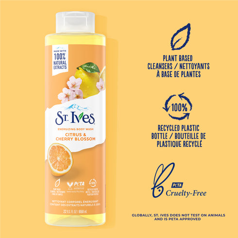 St. Ives Body Wash Citrus & Cherry Blossom 22oz